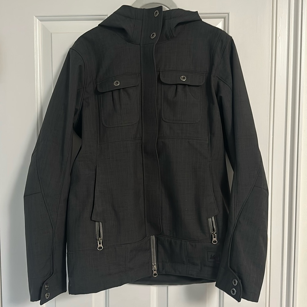 REI charcoal rain jacket